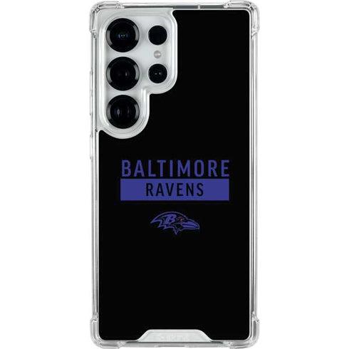NFL Baltimore Ravens Black Performance Series Galaxy S25 Ultra Clear Case